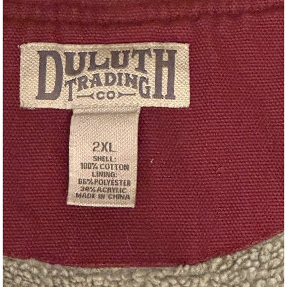 Duluth Trading Men's Iron Range Fire Hose Sherpa Canvas Chore Vest Size 2XL - Picture 14 of 15